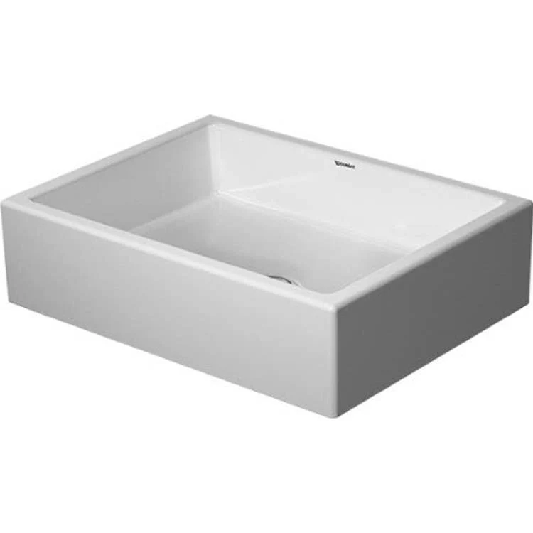 Lavatory Sink Vero Air Above Counter Less Overflow 19-5/8 x 15 Inch Rectangle White - Frankwebs
