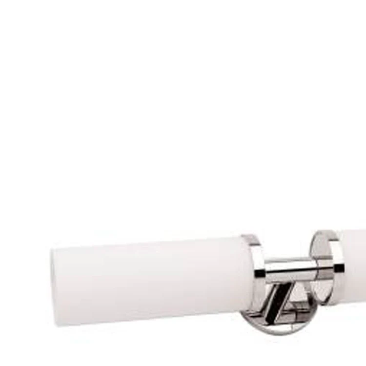 Vanity Light Kubic with Rosette 2 Lamp Polished Nickel Glass or Shade Satin Etched Opal ADA Brass A-19 - Frankwebs