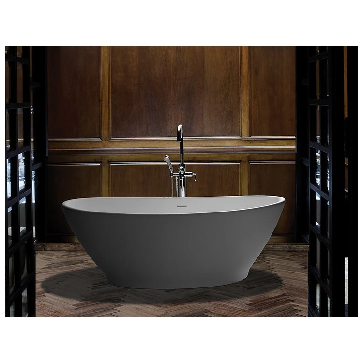 Air Tub Elise 6 62 x 35 Inch Freestanding Air Bath Center White Matte Oval Sculpturestone 86 Gallons 26-1/2 Inch - Frankwebs