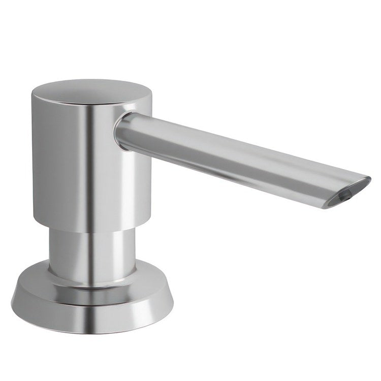 Soap Dispenser Lustrous Steel Plastic Brass Plunger Dispenser 2-5/8 Inch - Frankwebs