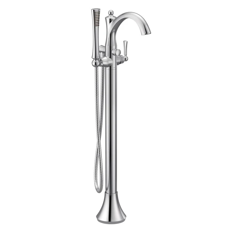 Tub Filler Wynford Floor Mount 1 Lever ADA Chrome 1 Hole - Frankwebs