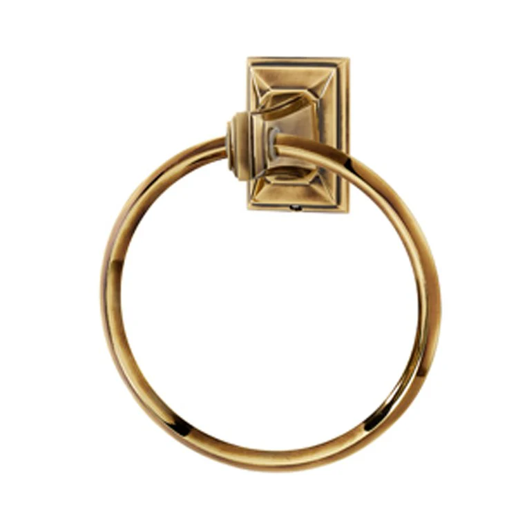 Towel Ring Geometric Bath 6 Inch Bronze Brass 3-1/4 Inch - Frankwebs
