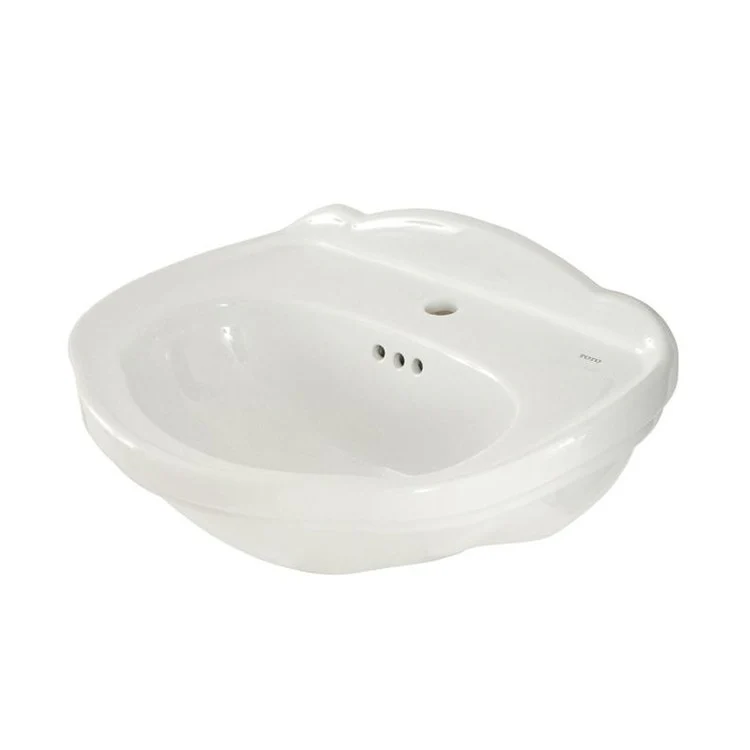 Pedestal Lavatory Whitney 25 x 19 Inch Cotton Rear Overflow Round Front - Frankwebs
