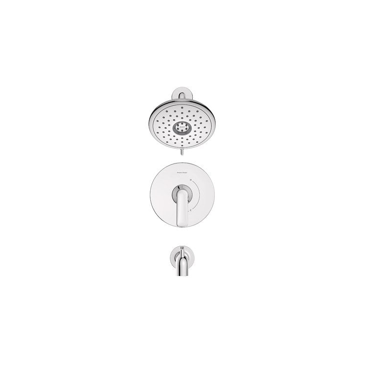 Tub and Shower Trim Aspirations 1 Lever Chrome WaterSense ADA Includes 1.8 GPM Single Function Shower Head/Double Ceramic Disks Pressure Balance Cartridge Brass - Frankwebs