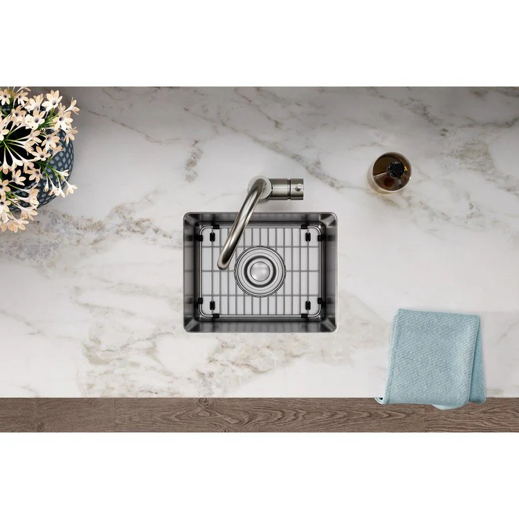 Sink Grid Crosstown Bottom Grid 11 x 8.5 Inch Polished Stainless Steel - Frankwebs