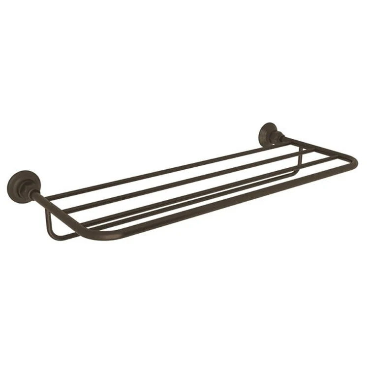 Towel Shelf Wall Mount Tuscan Brass 23-1/2 Inch Metal - Frankwebs