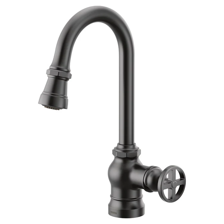 Bar Faucet Paterson 1 Lever ADA Matte Black Pull Down - Frankwebs