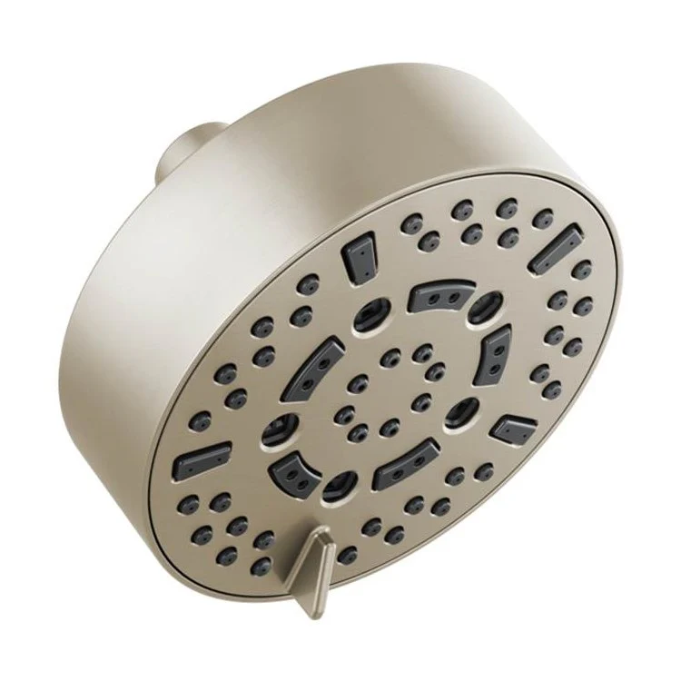 Showerhead Universal Showering 7 Function Wall Mount Matte Black 5 Inch 1.75 Gallons per Minute H2Okinetic Technology Linear Round Includes H2Okinetic Technology Rinsing/Full/Massage/Full and Massage/Shampoo/Shampoo and Massage and Pause Sprays - Frankwebs