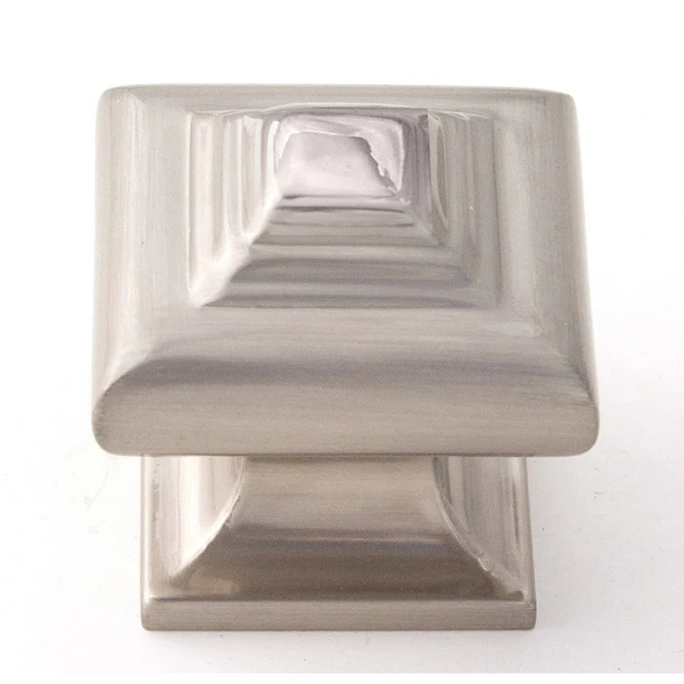 Knob Geometric Square Polished Chrome Brass 1-1/4 Inch 1-1/4 Inch 3/4 Inch - Frankwebs