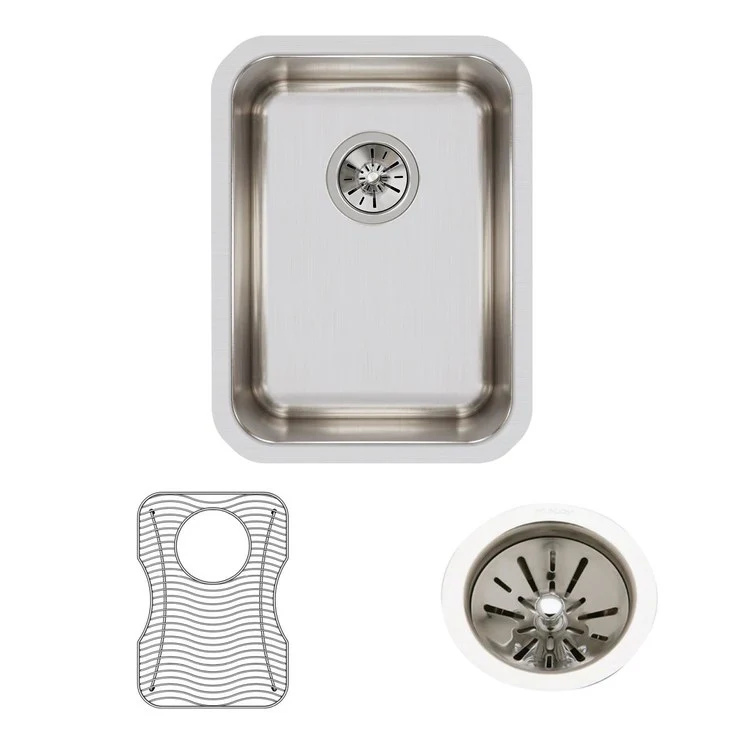 Kitchen Sink Lustertone Classic Gourmet 14 x 18.5 Inch Single Bowl Lustrous Highlighted Satin Undermount - Frankwebs