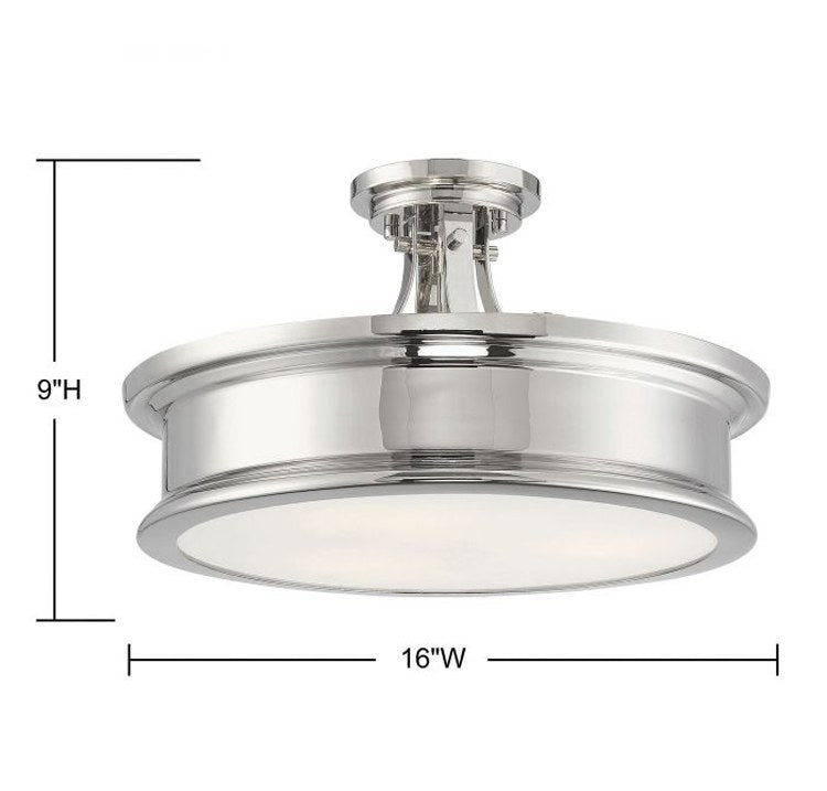 Watkins Three-Light Semi-Flush Mount Ceiling Fixture - Frankwebs