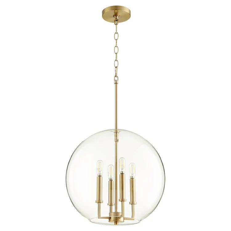 Transitional Four-Light Globe Pendant - Frankwebs
