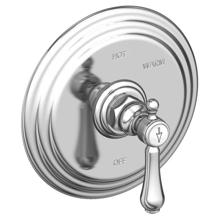 Pressure Balance Valve Trim Chesterfield Round 1 Lever Antique Brass ADA Depth 3-2/3 Inch - Frankwebs