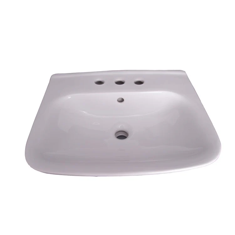 Lavatory Sink Eden 450 Wall Hung 16-3/4 Inch 8 Inch Spread White - Frankwebs