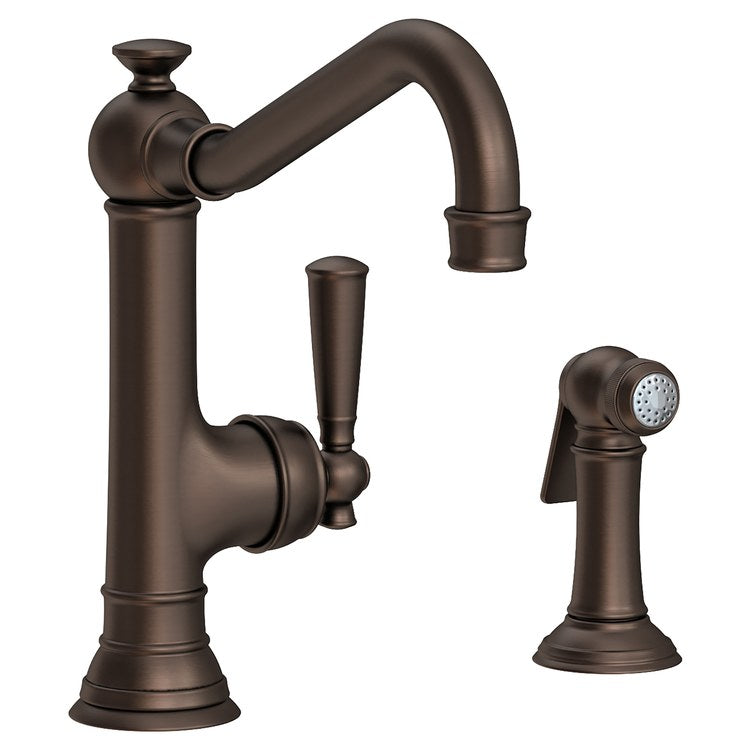 Jacobean Single Handle Kitchen Faucet with Side Sprayer - Frankwebs