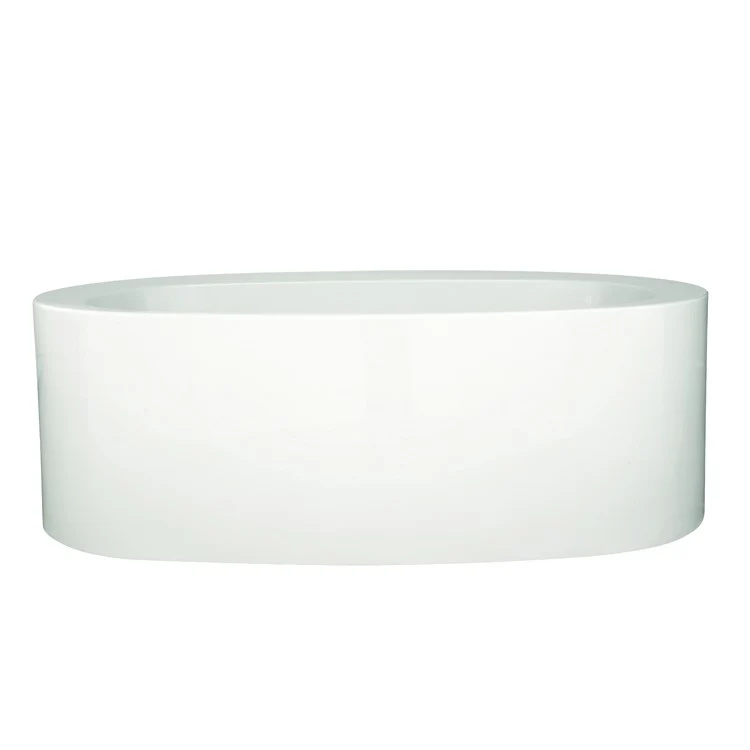 Soaking Tub Designer Collection Rodin 72 x 38 Inch Freestanding Tub Only Center Biscuit Acrylic - Frankwebs
