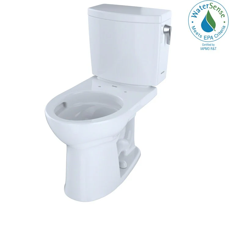 Toilet Drake II 2 Pieces Universal Height Cotton Round Front ADA 30 Inch 1.0 Gallons per Flush Right Hand Chrome Less Seat - Frankwebs