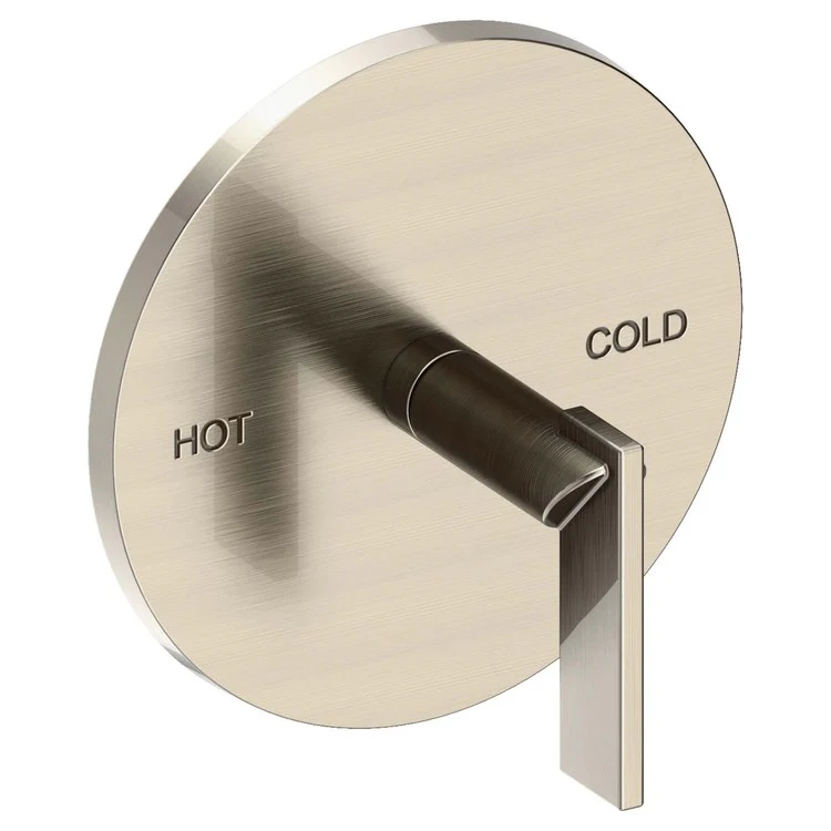 Pressure Balance Valve Trim Keaton Round 1 Lever Satin Gold PVD ADA Depth 3-5/9 Inch - Frankwebs