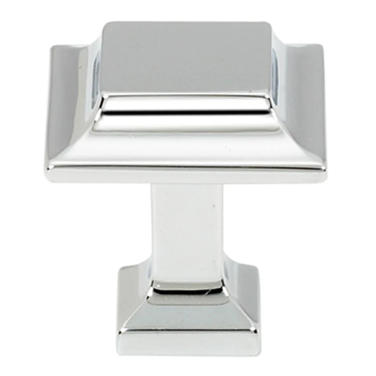 Knob Millenium Square Unlacquered Brass Brass 1 Inch 1 Inch 1/2 Inch - Frankwebs