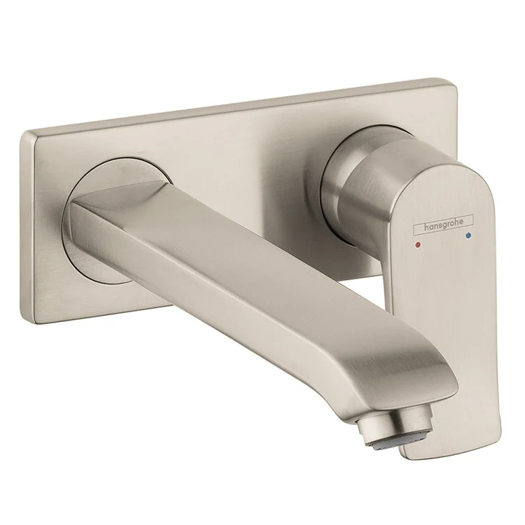 Metris E Single Handle Wall-Mount Bathroom Faucet with Base Plate - Frankwebs