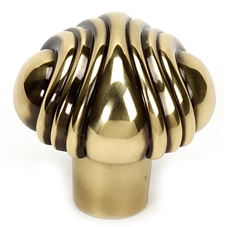 Knob Venetian Round Polished Antique Brass 1-1/4 Inch 1-3/8 Inch 15/32 Inch - Frankwebs