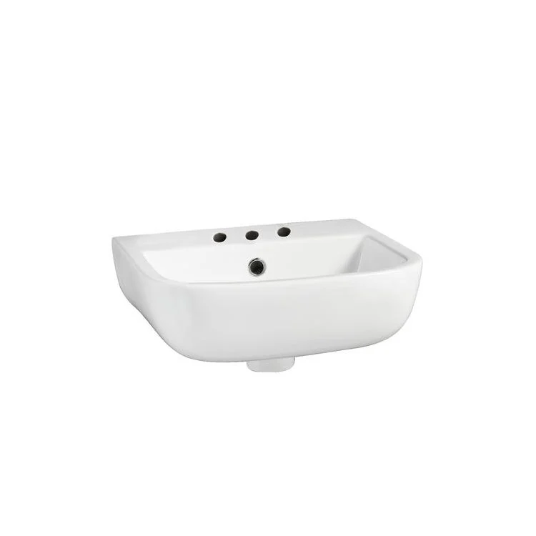 Lavatory Sink Wall Hung 15-3/4 Inch 4 Inch Spread Rectangle White - Frankwebs