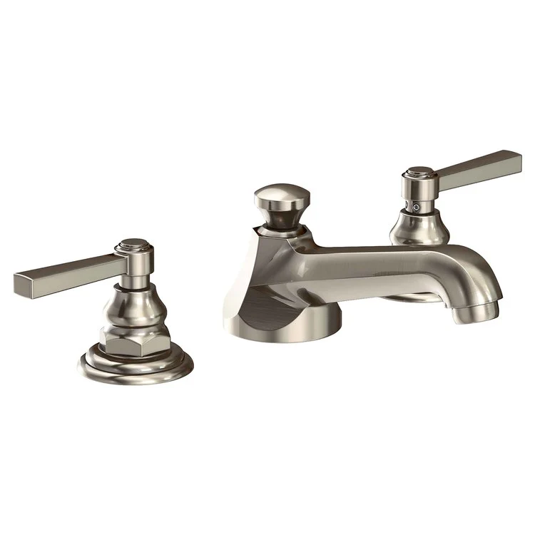 Astor Two Handle Widespread Bathroom Faucet with Lever Handles with Drain - Aged Brass - Frankwebs