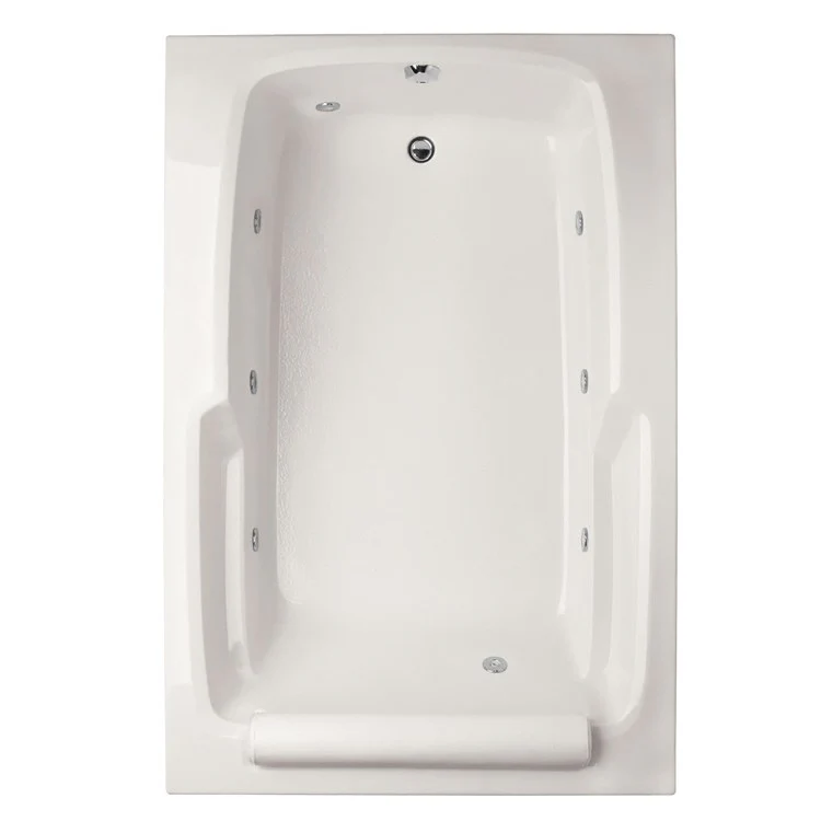 Combination Tub Designer Collection Duo 72 x 48 x 19 Inch Drop-In End Drain Bone Rectangle - Frankwebs