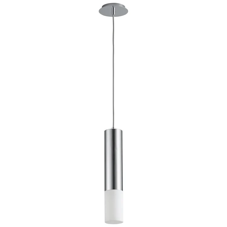 Opus Single-Light LED Mini Pendant with Acrylic Shade - Polished Chrome - Frankwebs