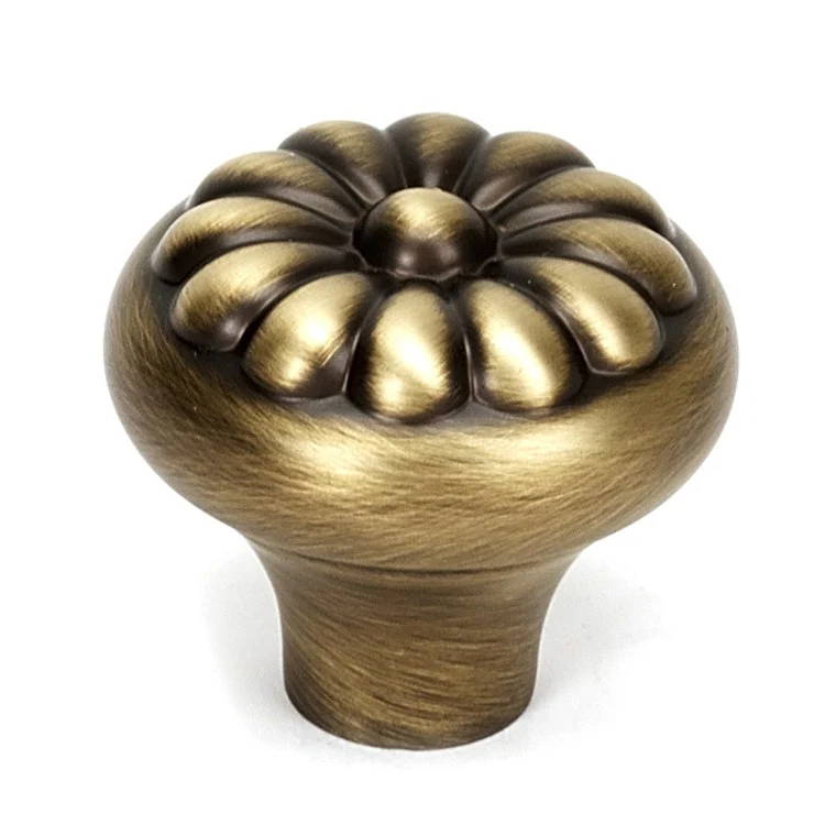 Knob Bella Round Antique English Brass 1-1/4 Inch 1-1/4 Inch 1/2 Inch - Frankwebs
