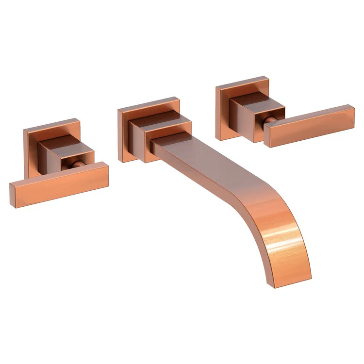 Lavatory Faucet Secant Wall Mount 8 Inch Spread 2 Lever ADA Antique Nickel 1.2 Gallons per Minute Brass Spout Height Inch - Frankwebs