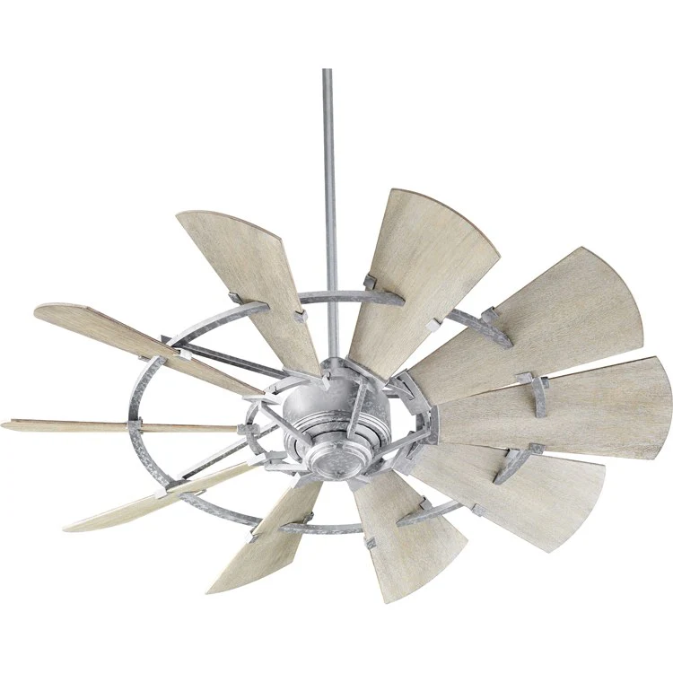 Ceiling Fan Windmill 6 Speed with Wall Control 52 Inch Oiled Bronze 10 Blade Weathered Oak - Frankwebs
