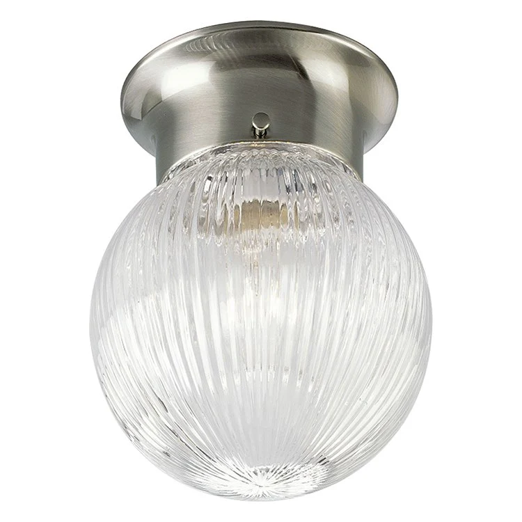Madison Single-Light Flush Mount Ceiling Light with Ribbed Glass Shade - Frankwebs