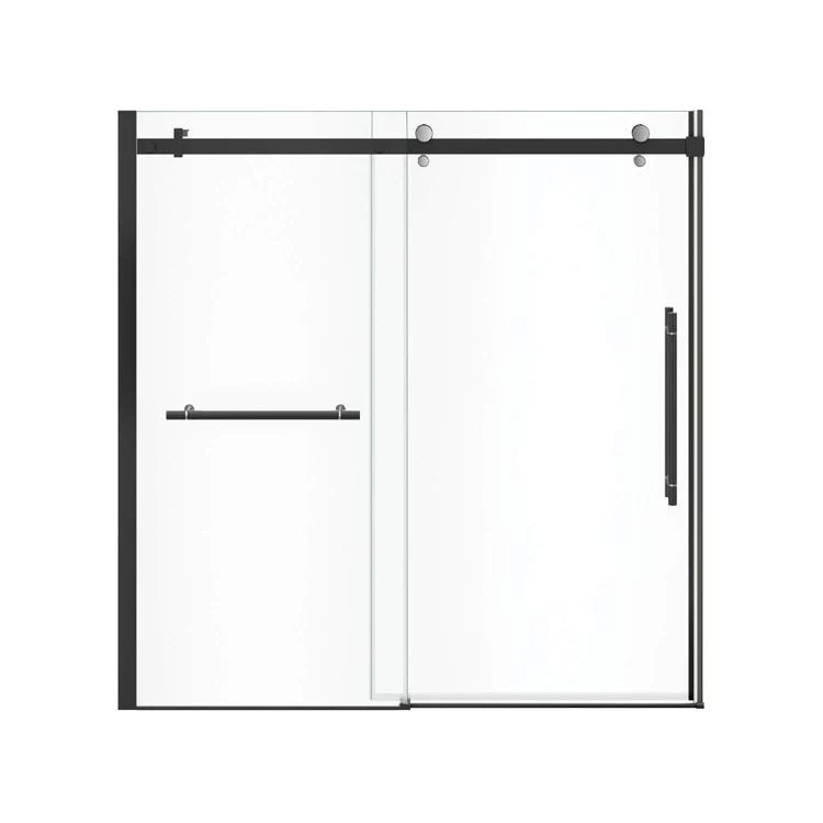 Tub and Shower Door Vela Sliding 59 x 59 Inch Chrome Clear 5/16 Inch 22-1/2 to 24-1/2 Inch - Frankwebs