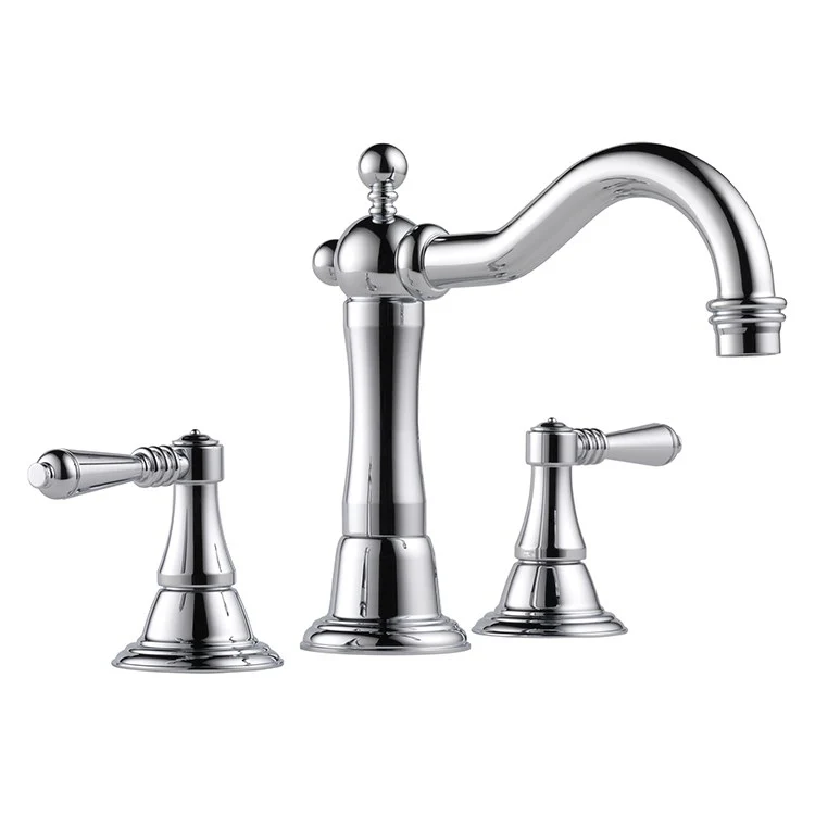 Tresa Two Handle Widespread Bathroom Faucet with Lever Handles/Drain - Frankwebs