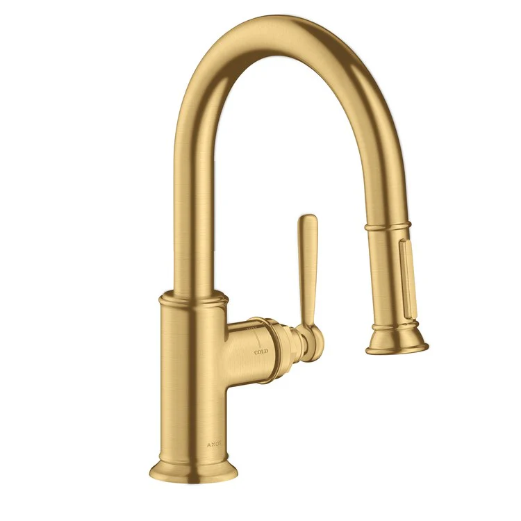 Prep Faucet Montreux 1 Lever ADA Brushed Black Chrome 2 Function Pull Down 150 DEG Swivel 1 Hole - Frankwebs