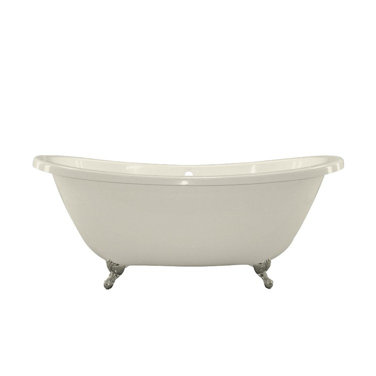 Soaking Tub Ston Collection Andrea 66 x 39 Inch Freestanding Tub Only Center Biscuit Hydroluxe SS - Frankwebs
