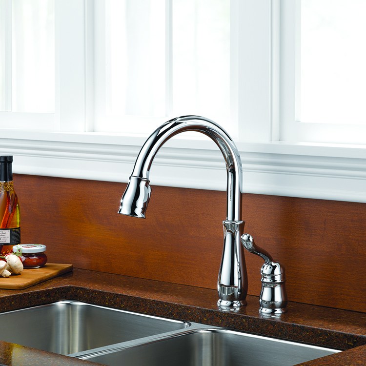 Leland Single Handle Pull Down Kitchen Faucet - Frankwebs