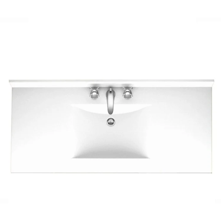 Vanity Top Contour 43 x 22 Inch ADA Tahiti White Swanstone - Frankwebs