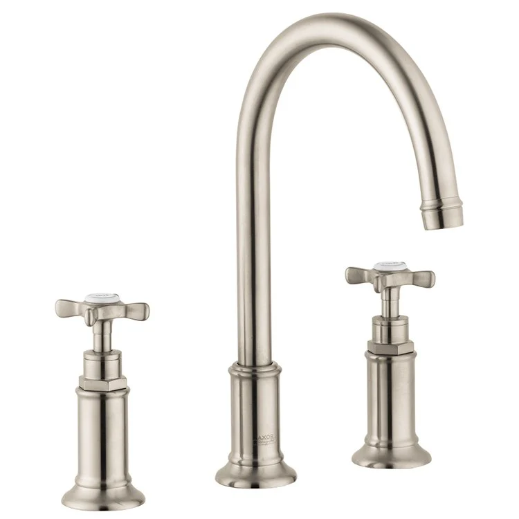 Lavatory Faucet Montreux Widespread 8 Inch Spread 2 Cross Brushed Gold Optic 1.2 Gallons per Minute 120 DEG Swivel Pop-Up 3 Hole 7 Inch - Frankwebs