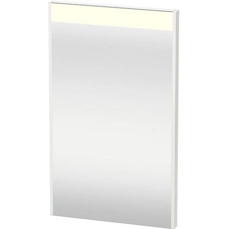 Mirror Brioso 27-1/2 x 16-1/2 Inch White Matte with Lighting Rectangle Bottom Right Sensor Switch - Frankwebs