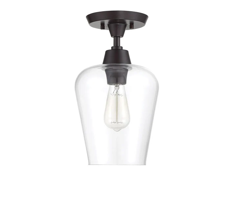 Octave Single-Light Semi-Flush Mount Ceiling Fixture - Frankwebs