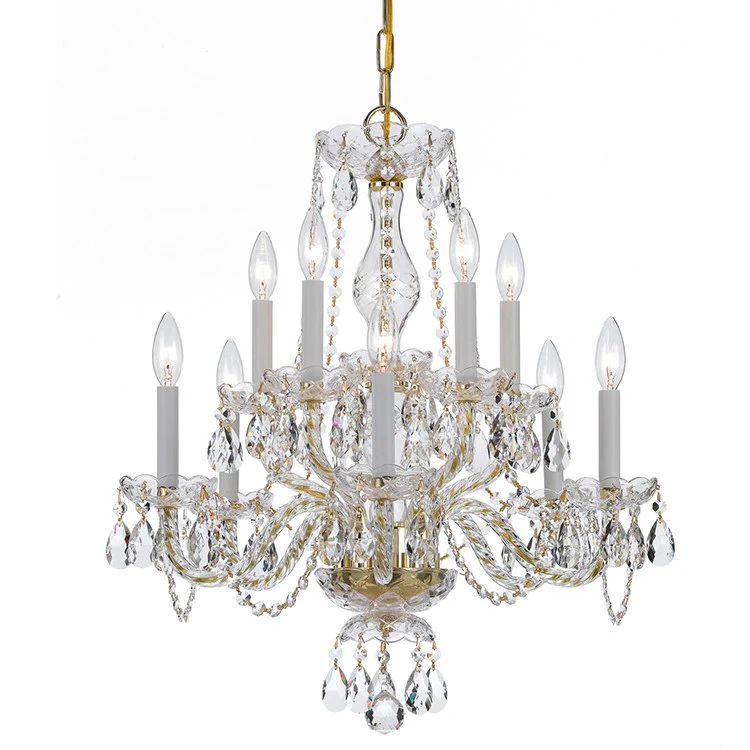 Traditional Crystal Ten-Light Chandelier - Frankwebs