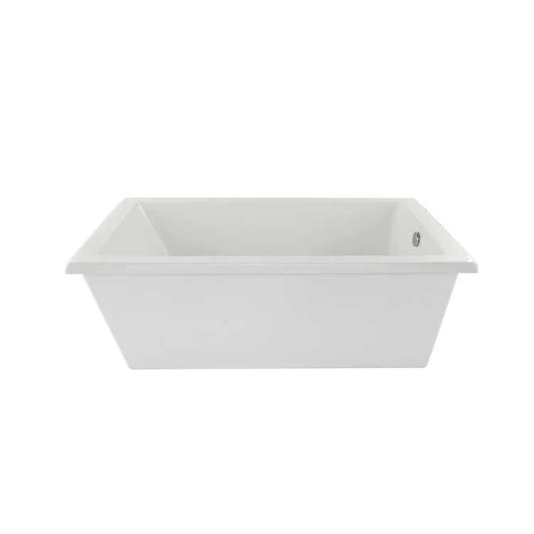 Air Tub Designer Collection Lucy Freestanding White Rectangle Acrylic 66 x 36 x 23-1/2 Inch - Frankwebs