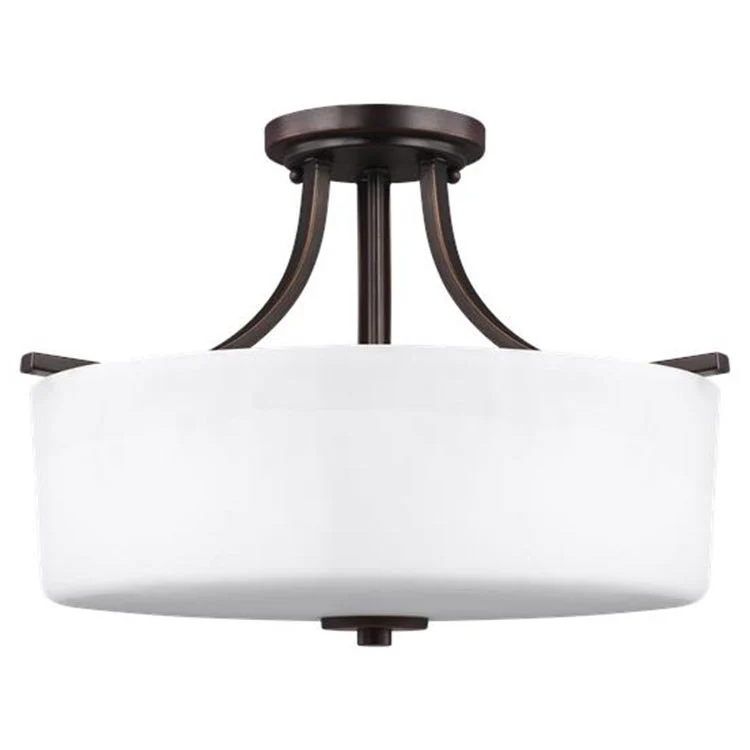 Canfield Three-Light LED Semi-Flush Mount Ceiling Fixture - Frankwebs