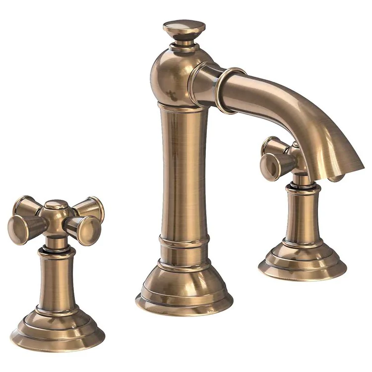 Lavatory Faucet Aylesbury Widespread 8 to 20 Inch Spread 2 Cross ADA Antique Copper 1.2 Gallons per Minute Brass Spout Height 4-3/16 Inch - Frankwebs