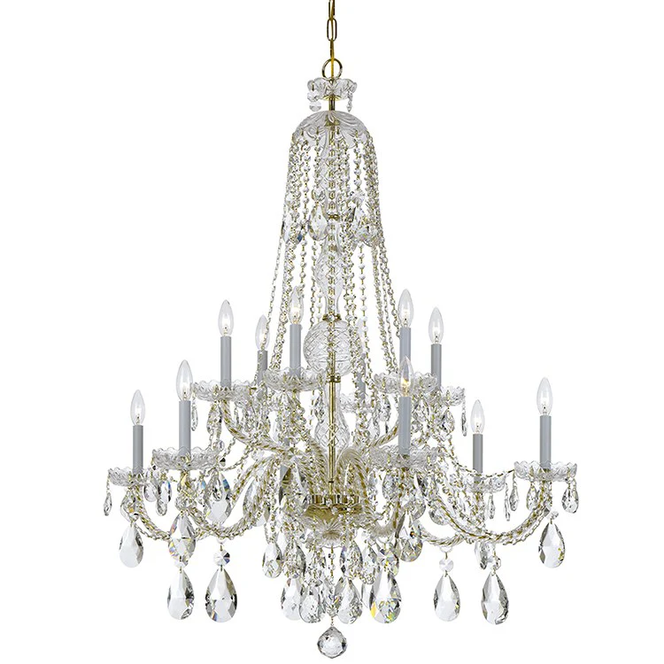 Traditional Crystal Twelve-Light Chandelier - Frankwebs
