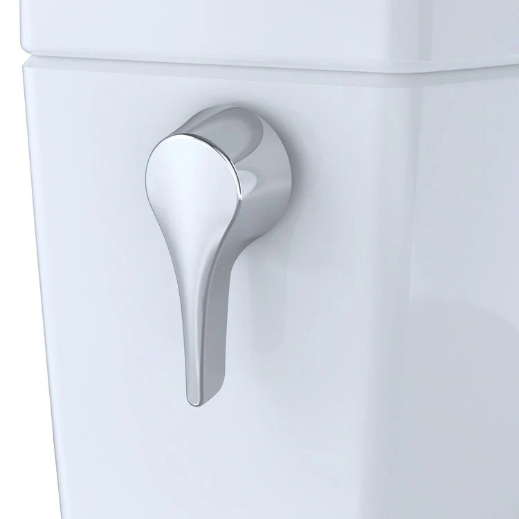 Toilet Drake 2 Pieces Transitional Universal Height Ebony Round Front ADA 30-11/16 Inch 1.28 Gallons per Flush Left Hand Chrome Less Seat - Frankwebs