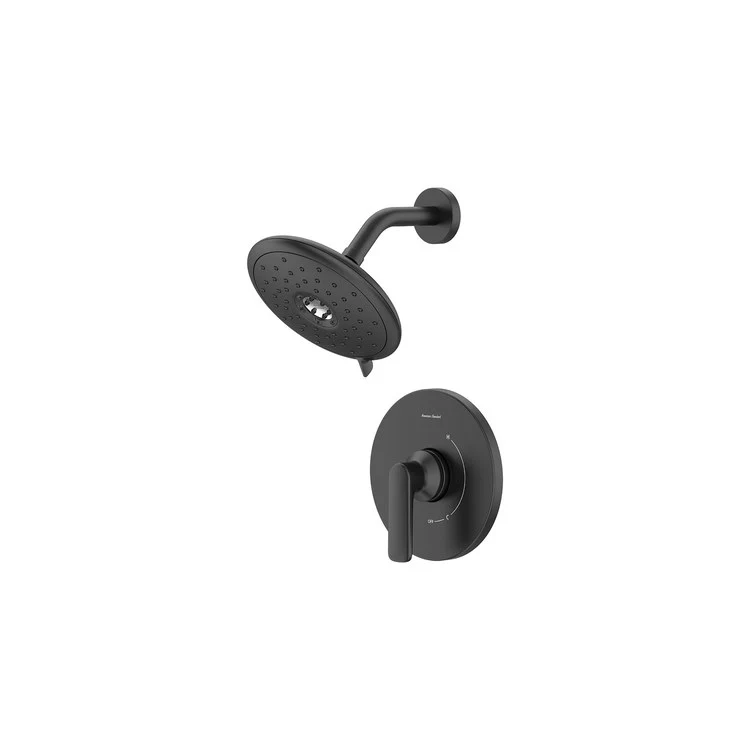 Shower Trim Aspirations 1 Lever Matte Black WaterSense Includes 1.8 GPM Single Function Shower Head/Double Ceramic Disks Pressure Balance Cartridge Brass - Frankwebs