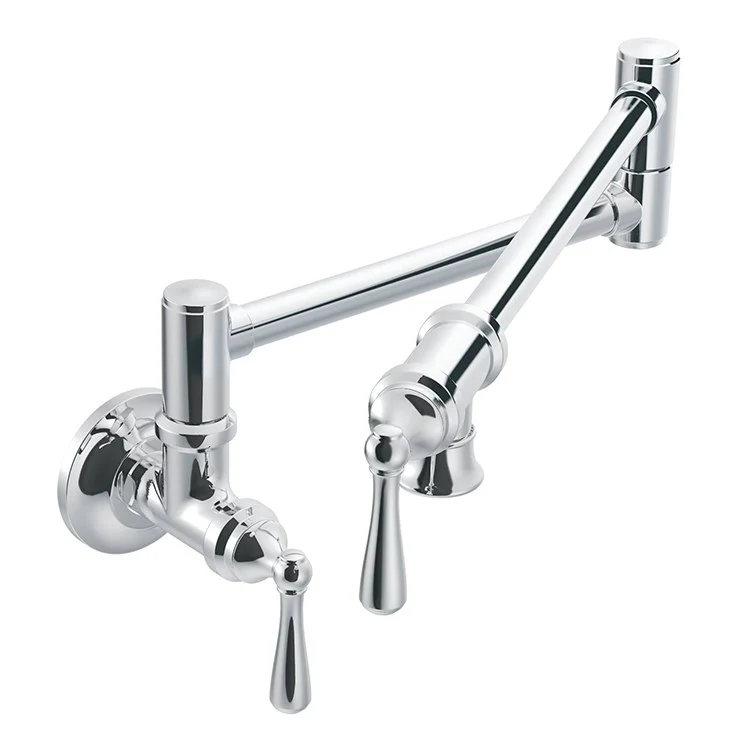 Traditional Two Handle Wall-Mount Pot Filler Faucet - Frankwebs